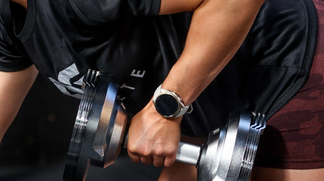 Demonstrating a row with a Chrome Edition Adjustable Dumbbell