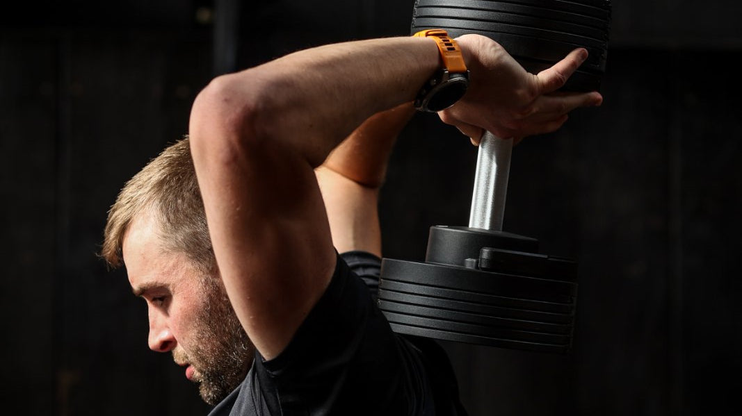 Tricep extension with Stealth adjustable dumbbell