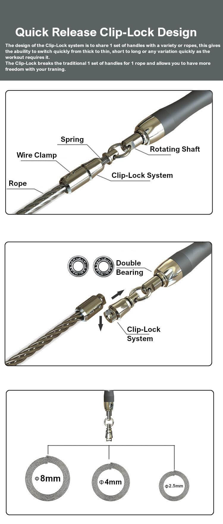 Clip-Lock Skipping Rope System - Assassin Goods