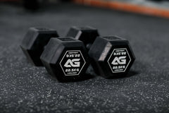 Premium Rubber Hex Dumbbell Set (5 to 25kg) (5kg increments) (150kg total) - Assassin Goods