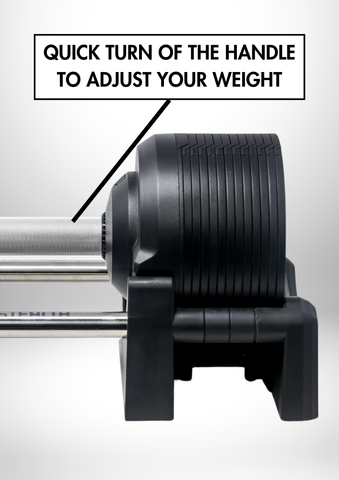 41.5kg Stealth Black Edition Adjustable Dumbbells (Pair)