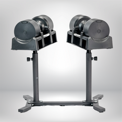 Exclusive Deals - Stealth Black Edition Adjustable Dumbbells (Pair) + Adjustable Dumbbell Stand