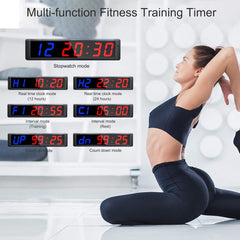 Wall Clock/Gym Timer 4in 6 digit