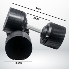 Stealth Adjustable Dumbbells Black Edition (Pair)