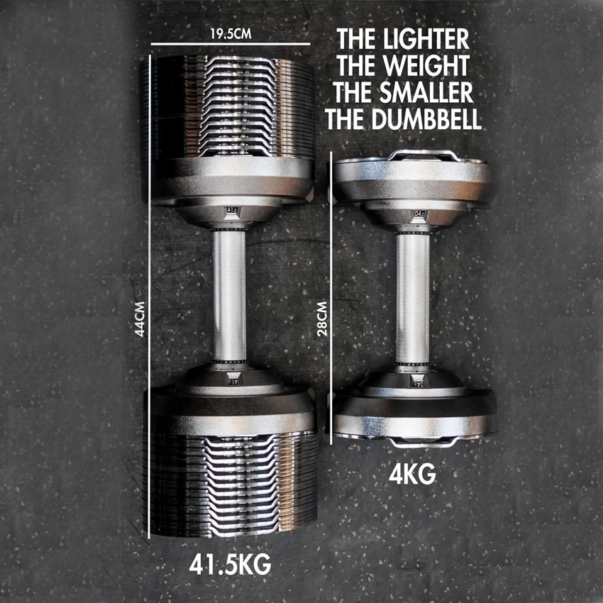 Stealth Adjustable Dumbbells Chrome Edition (Pair)