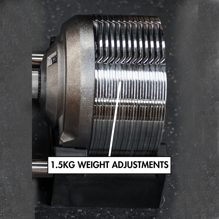 Stealth Adjustable Dumbbells Chrome Edition (Pair)