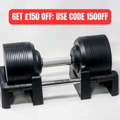 41.5kg Stealth Black Edition Adjustable Dumbbells (Pair)