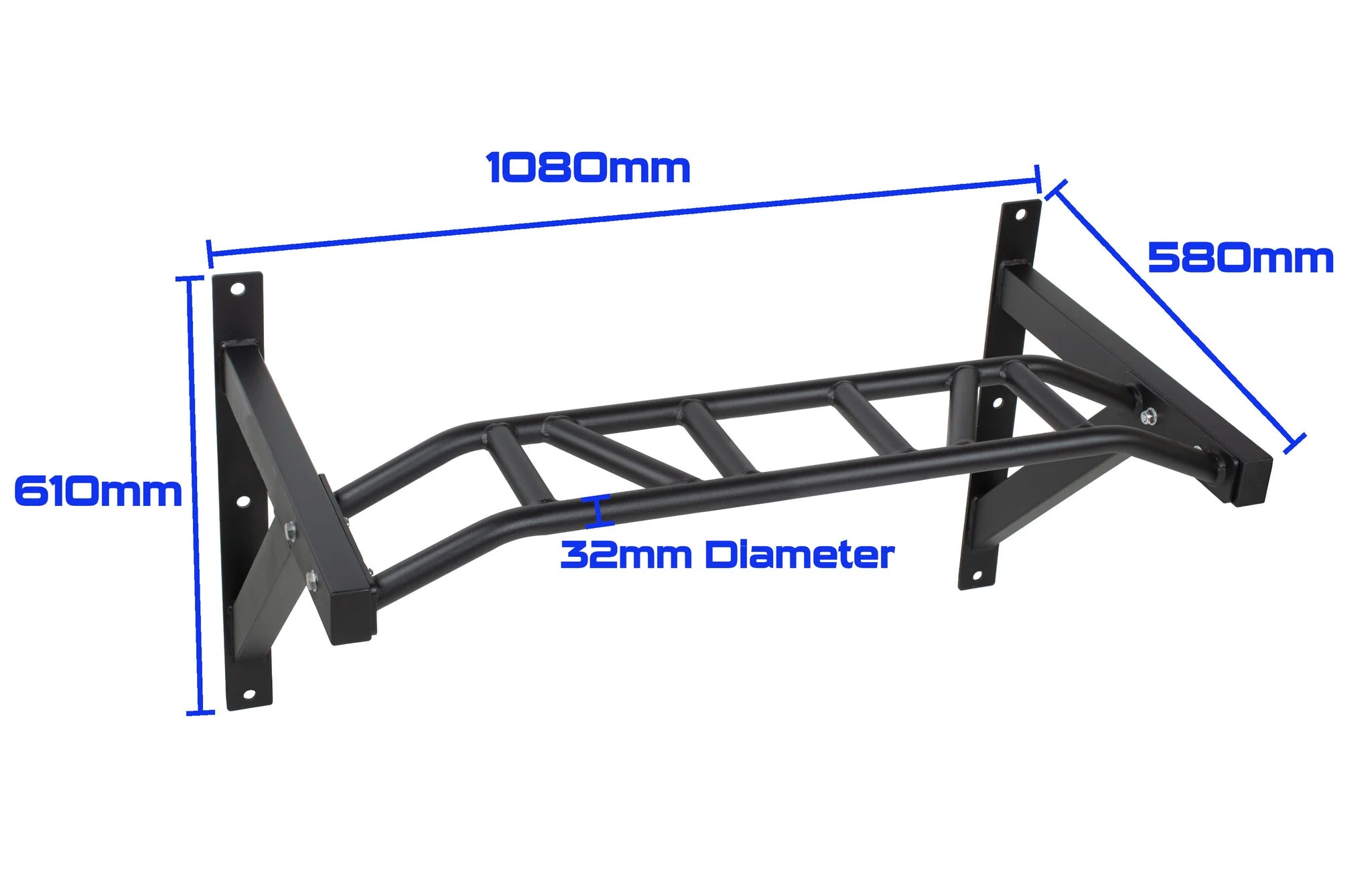 Multi grip Wall Mounted Pull up Bar v2 Assassin Goods