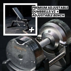 Exclusive Deals - Premium Adjustable Dumbbells V2 (Pair) + Adjustable Bench