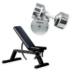 Exclusive Deals - Premium Adjustable Dumbbells V2 (Pair) + Adjustable Bench