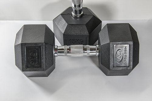 Rubber Hex Dumbbell (Individual) - Assassin Goods